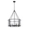 Z-Lite Barrington Chandelier, 6-Light, 26 In.W x 35 In.H, Matte Black/Clear Waterglass 346P26-MB - alternate 7